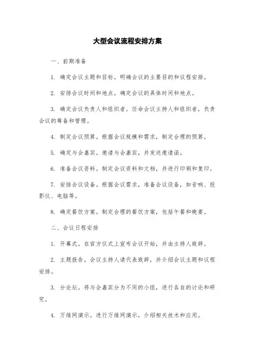 大型会议流程安排方案