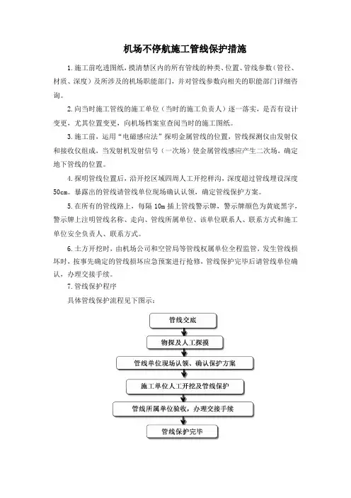 机场不停航施工管线保护措施