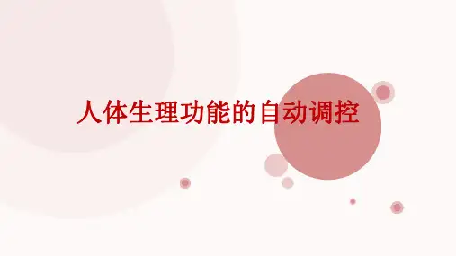 人体生理功能的自动调控