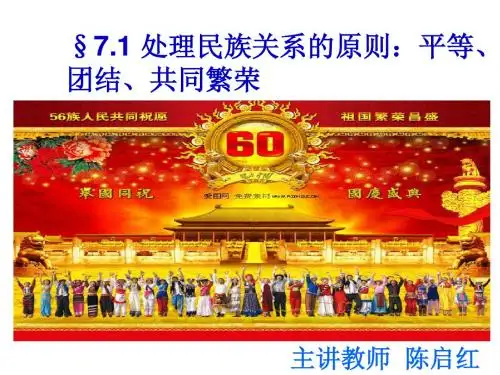 处理民族关系的基本原则PPT