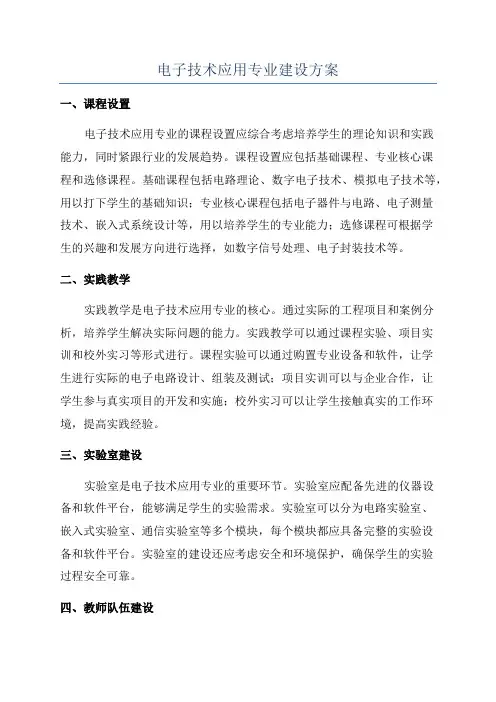电子技术应用专业建设方案
