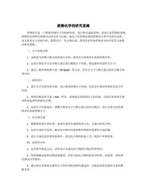 药物化学的研究思路