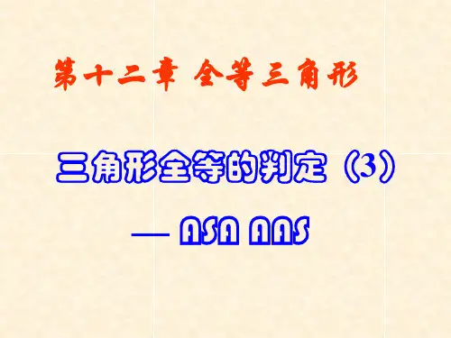 全等三角形的判定总复习PPT课件
