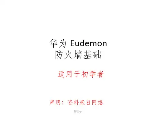 华为Eudemon防火墙基础概念、技术、工作模式