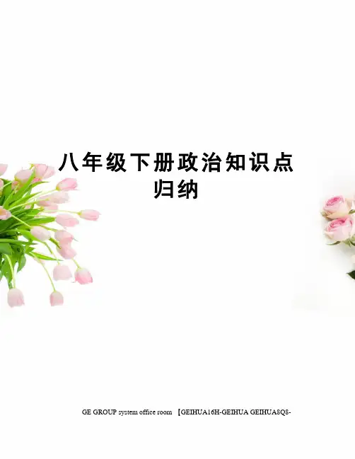 八年级下册政治知识点归纳精编版