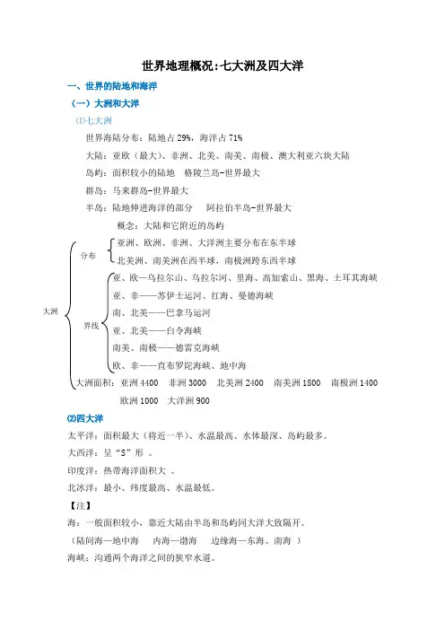 世界地理概况：七大洲及四大洋-李太娟