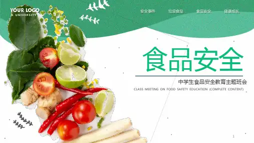 中学生食品安全教育   主题班会课件(共张ppt)