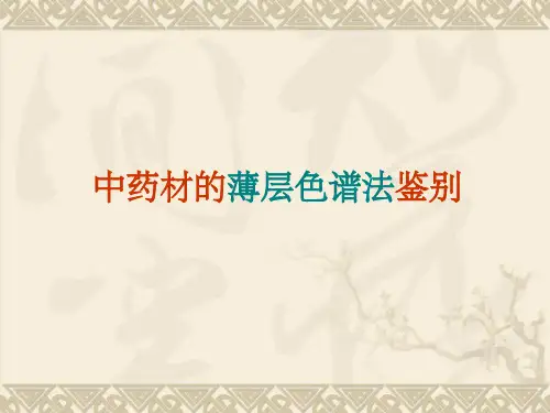 中药材薄层层析ppt课件