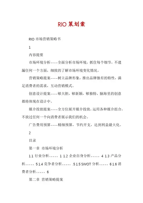 RIO策划案