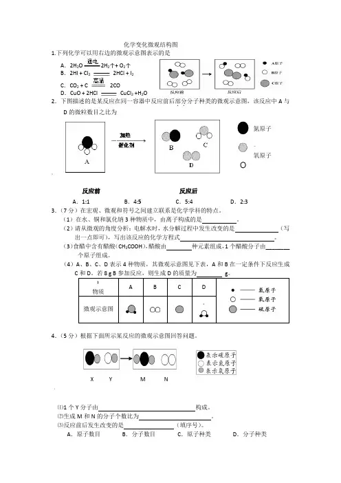 化学的变化微观结构图