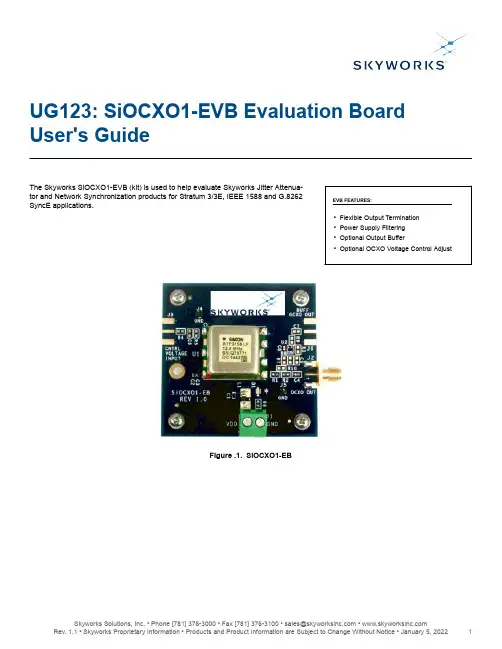 斯帕克斯 SiOCXO1-EVB 评估板用户指南说明书