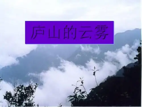 《庐山的云雾》PPT课件3
