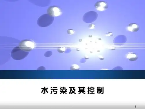 水污染及其控制PPT课件