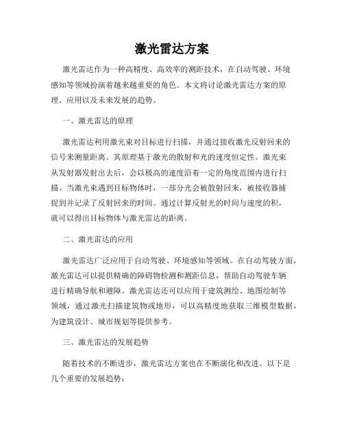 激光雷达方案