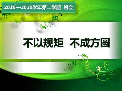 《不以规矩不成方圆》主题班会
