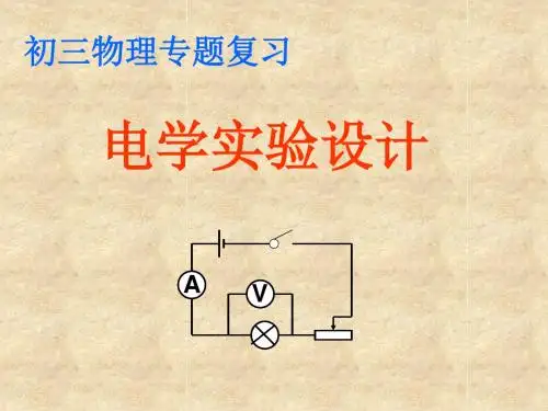 初三物理专题复习《电学实验设计》课件(共21张PPT)