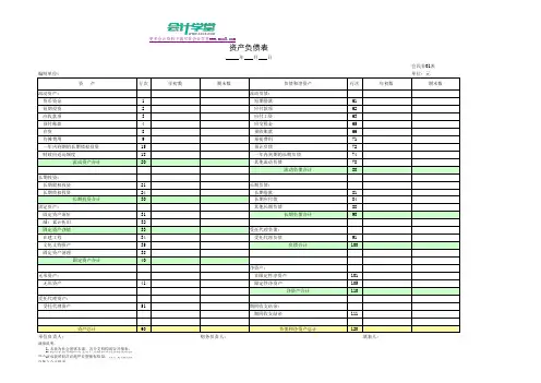 民间非营利组织会计报表