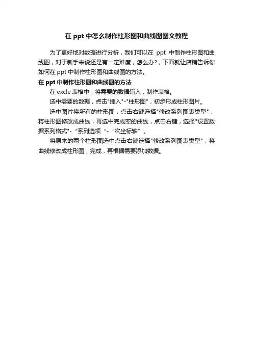 在ppt中怎么制作柱形图和曲线图图文教程