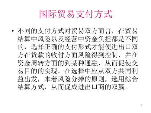 国际贸易支付方式ppt课件