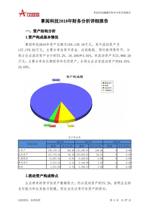 掌阅科技2018年财务分析详细报告-智泽华