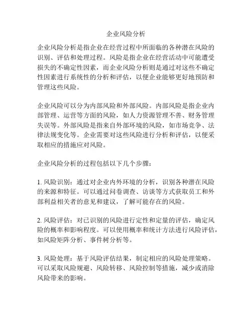 企业风险分析