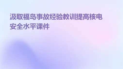 汲取福岛事故经验教训提高核电安全水平课件