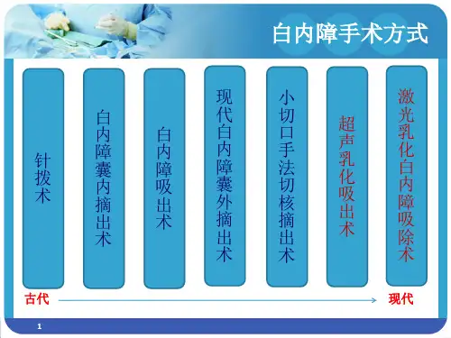 白内障手术方式PPT课件
