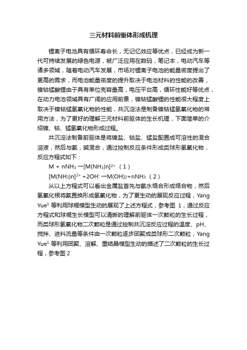 三元材料前驱体形成机理