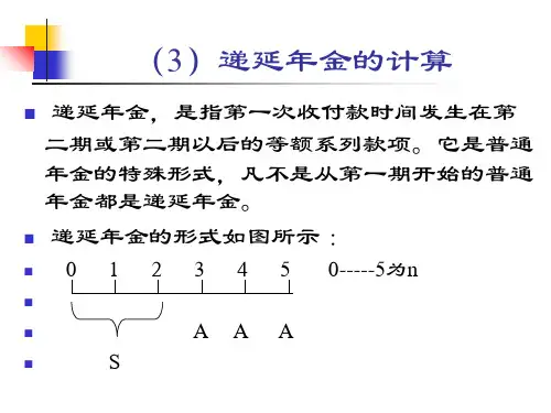 3、延期(递延)年金的计算知识讲解