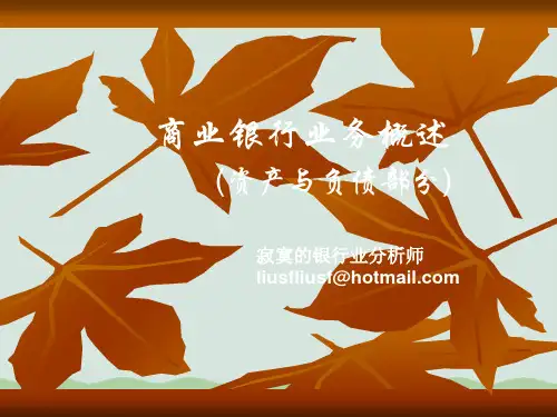 商业银行资产与负债业务概述PPT(共59页)