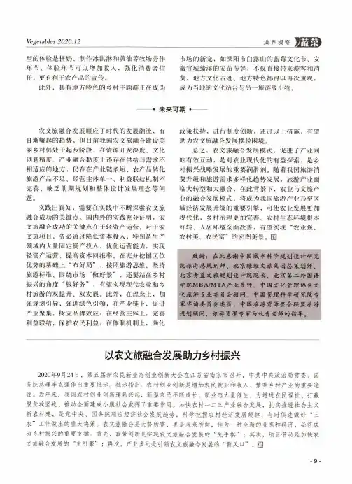 以农文旅融合发展助力乡村振兴