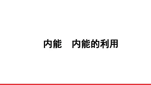 人教版物理中考专题复习课件《内能 内能的利用》