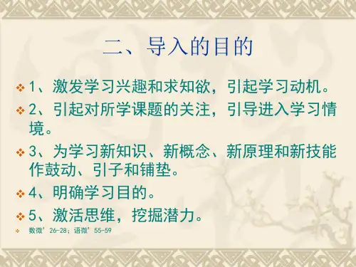 课堂教学技能导入技能ppt课件