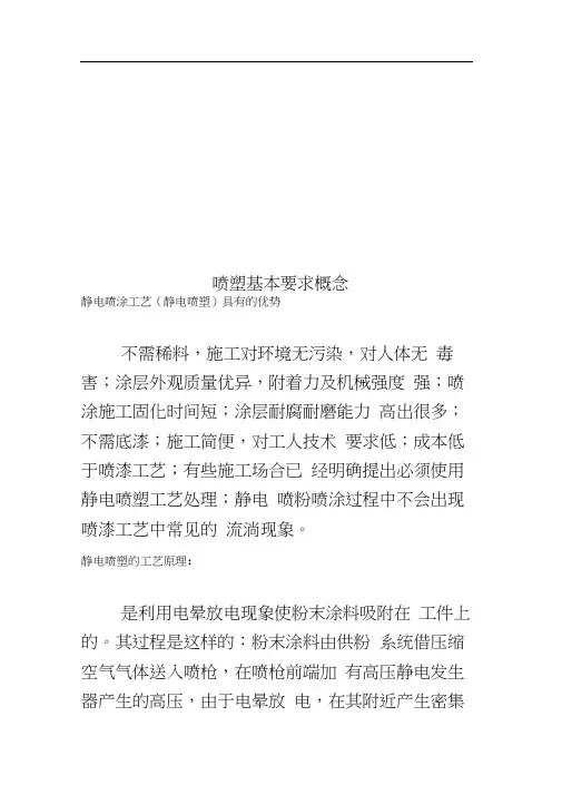 喷塑基本要求概念