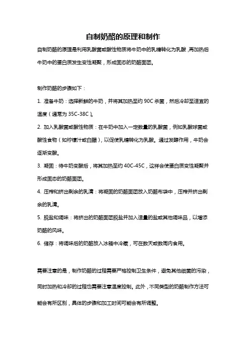 自制奶酪的原理和制作