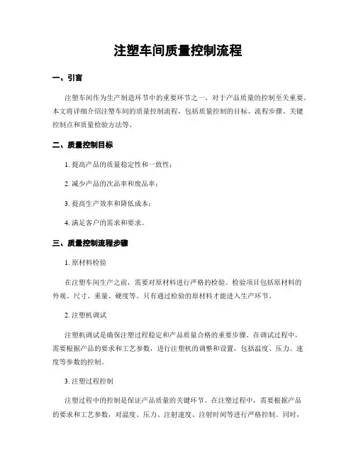 注塑车间质量控制流程