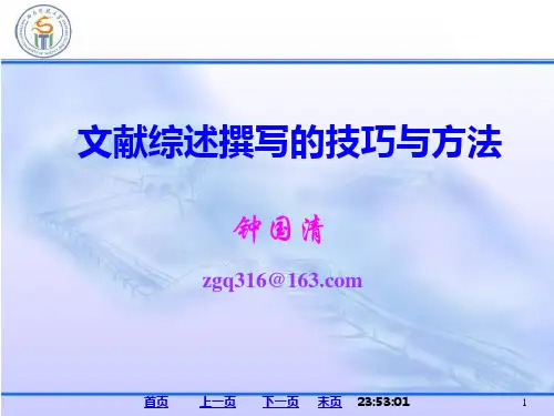 文献综述撰写的技巧与方法