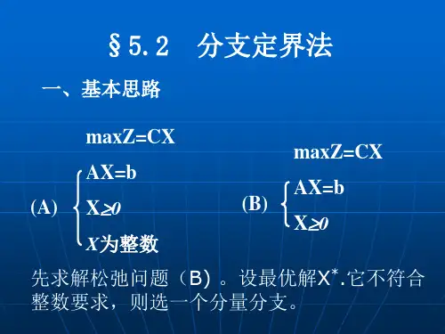 5.2 分支定界法