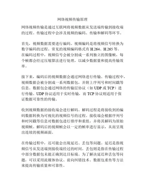 网络视频传输原理