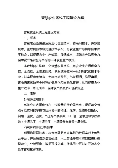 智慧农业系统工程建设方案