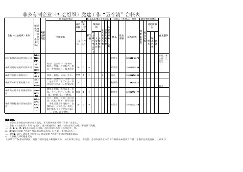 非公有制企业(社会组织)党建工作“五个清”台帐表(2)