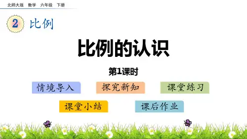 北师大版六年级数学下册《比例——比例的认识》教学PPT课件(3篇)