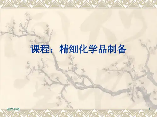 《精细化学品制备》PPT课件