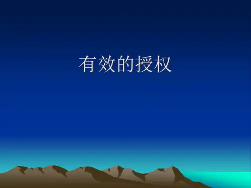 有效的授权
