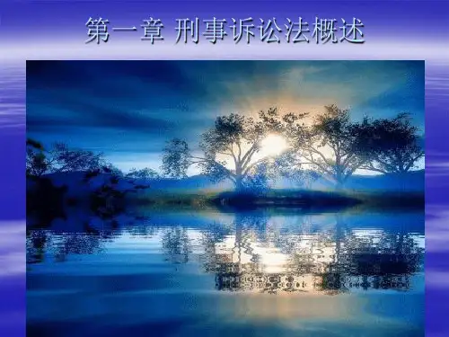 第1章 刑事诉讼法概述