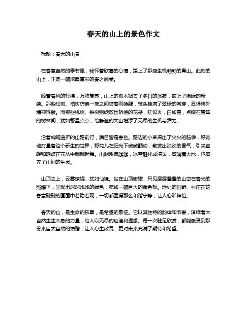 春天的山上的景色作文