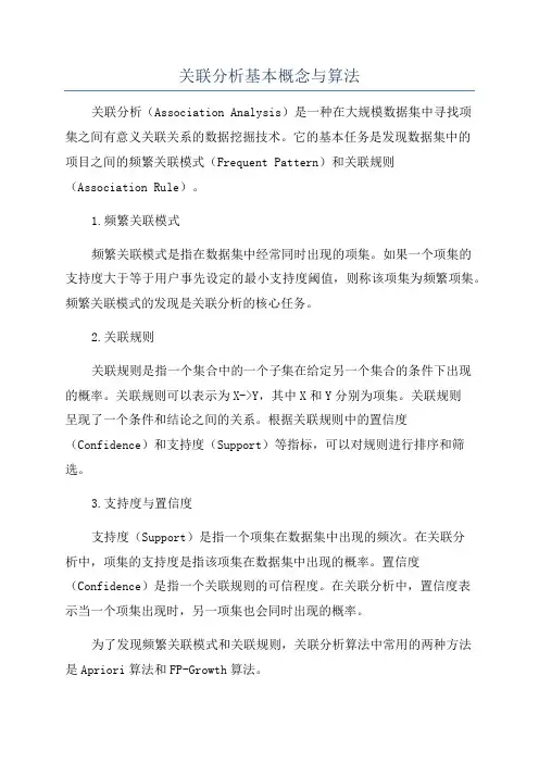 关联分析基本概念与算法