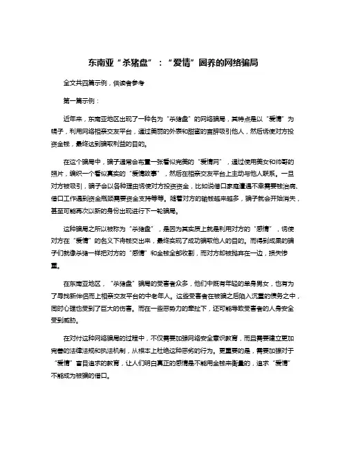 东南亚“杀猪盘”：“爱情”圈养的网络骗局