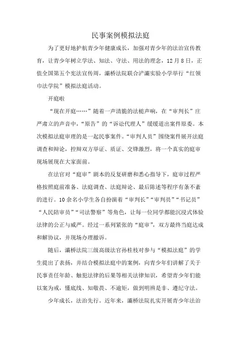 民事案例模拟法庭