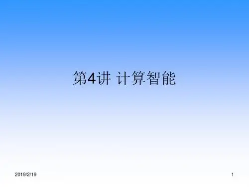 第4讲计算智能